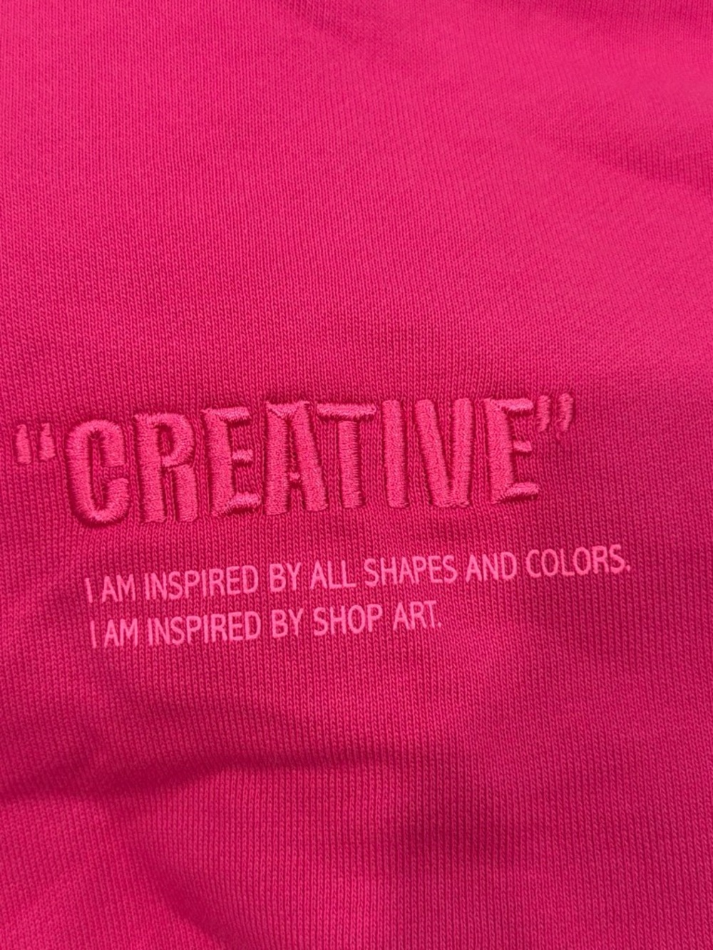 Shop Art “Creative” Pink Cropped Sweatshirt 💗